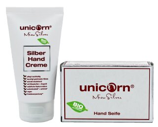 Kombi unicorn® Micro Silber Handseife & Handcreme