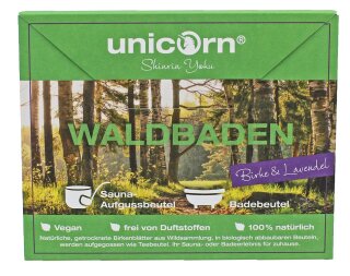 unicorn® Shinrin Yoku - Waldbaden für zu Hause - Aufgussbeutel, Birke & Lavendel, 2x 5g