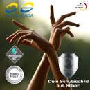 silver edition - unicorn® Handseife 16g + Olivenholz-Seifenschale Blatt