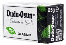 black edition - Dudu-Osun® CLASSIC 25g + Olivenholz-Seifenschale Blatt