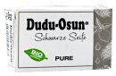 white edition - Dudu Osun® PURE parfümfrei, 25g + Olivenholz Schale Blatt
